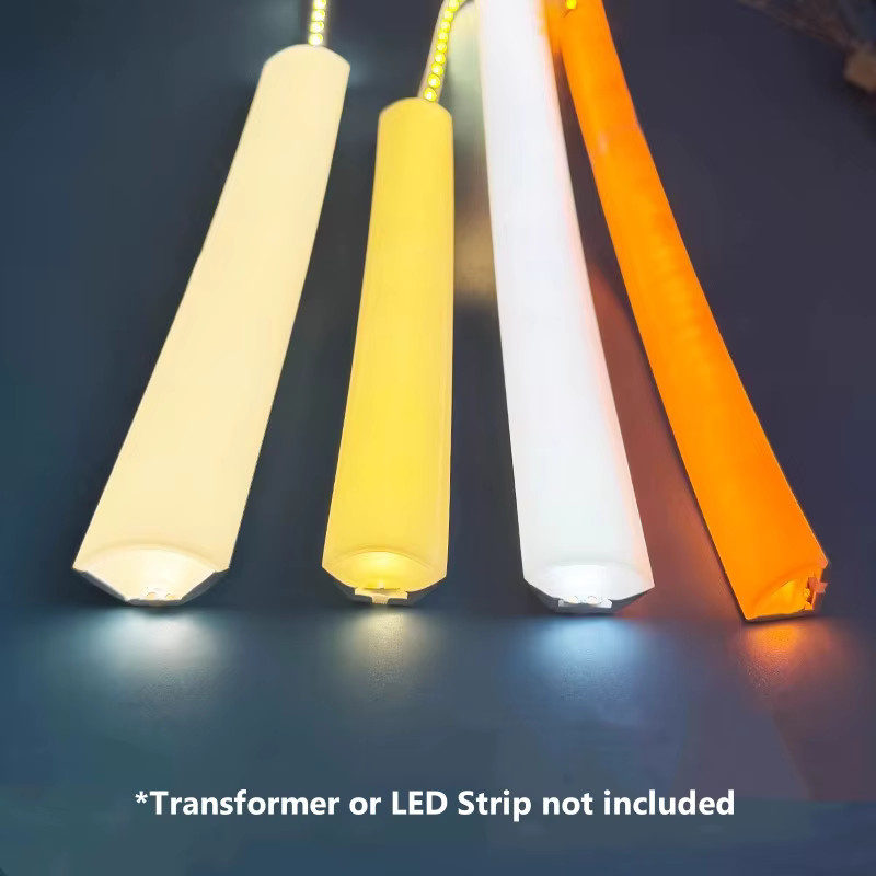 Khelse Flexible LED-Neon-Silikonlampe in Warmweiß, Wasserdichtes Silikagel-Band im V-Stil als Lineares Streifenlicht - Bild 4
