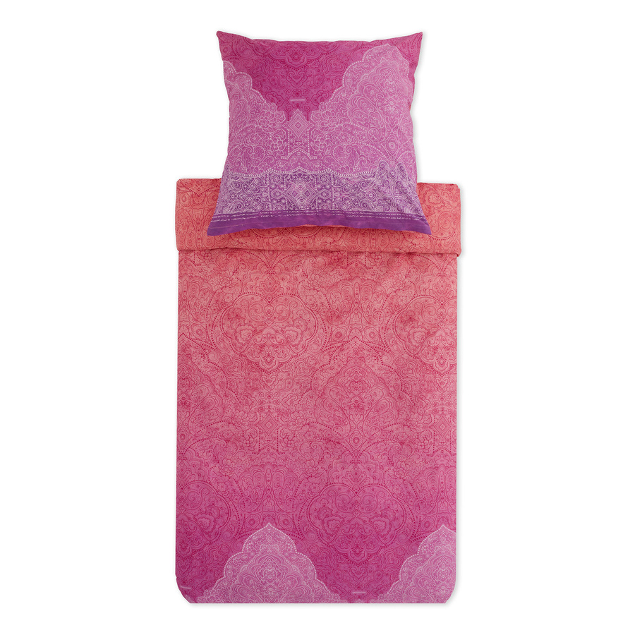 Bassetti Dolceacqua Mako-Satin Bettwäsche mit Reißverschluss in Fuchsia Pink - Bild 1