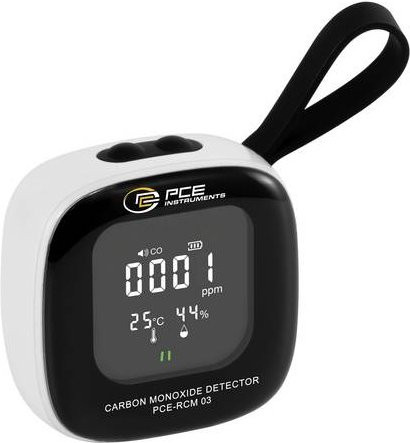 PCE Instruments CO2 Detektor PCE-RCM 03 in Weiß mit CO-Messbereich 0 bis 500 ppm, relativer Luftfeuchtigkeit 20 bis 85% und Temperaturbereich -10 bis +50°C (IP20) - Bild 1