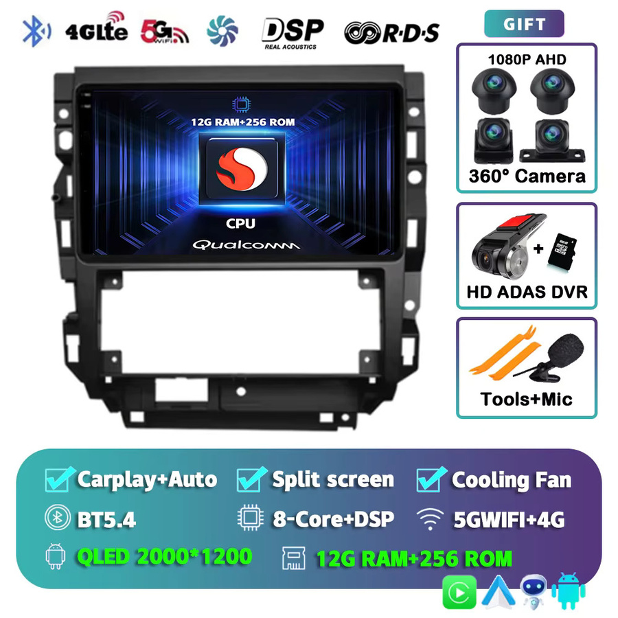 AIXNAVIS Android 16 Multimedia-Player für Volkswagen VW Golf 4 IV Jetta MK4 Classics 2002-2006 mit Carplay, 2K QLED Display und DSP, Schwarz - Bild 6