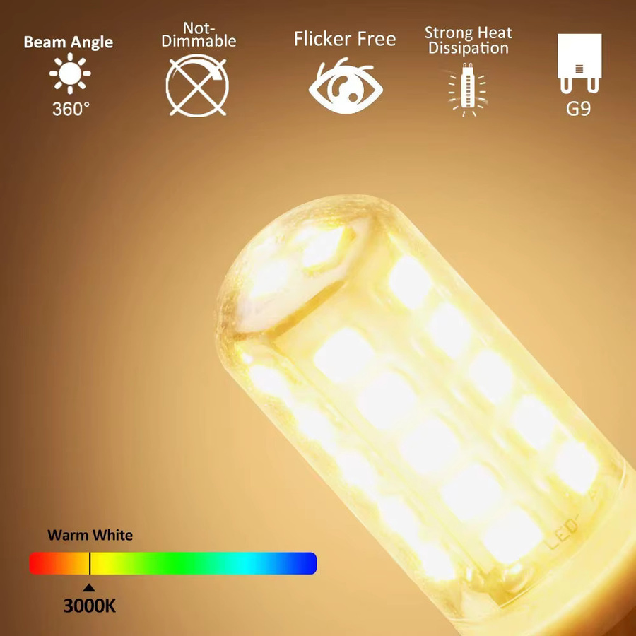 10 Stück TRAZOS G9 LED-Birnen 5 W 220 V SMD2835 Maislicht in Weiß zum Ersetzen von Halogenlampen - Bild 4