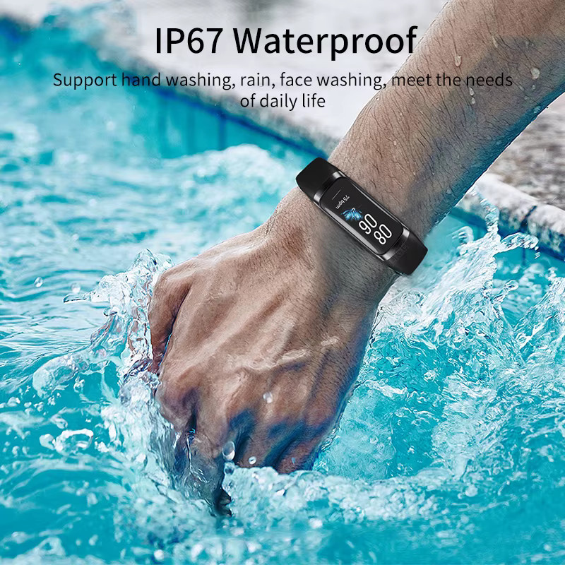 Lige Smartwatch, Damen, Schwarz, Kunststoff, Silikon, wasserdicht - Bild 1