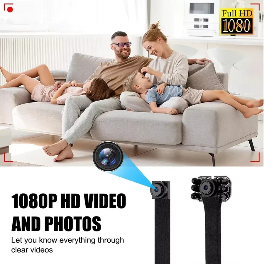 DIXSG Mini WLAN-Kamera HD 1080P mit Infrarot-Nachtsicht und Bewegungserkennung in Schwarz - Bild 3