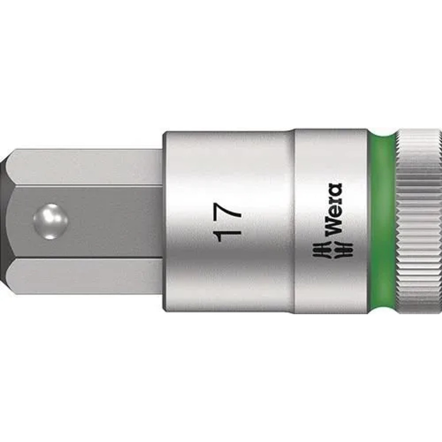 Wera Zyklop Bitnuss 8740 C HF Steckschlüsseleinsatz mit 1/2 Zoll Antrieb, Farbe Schwarz-Silber, Breite: 17 mm, Höhe: 60 mm - Bild 2