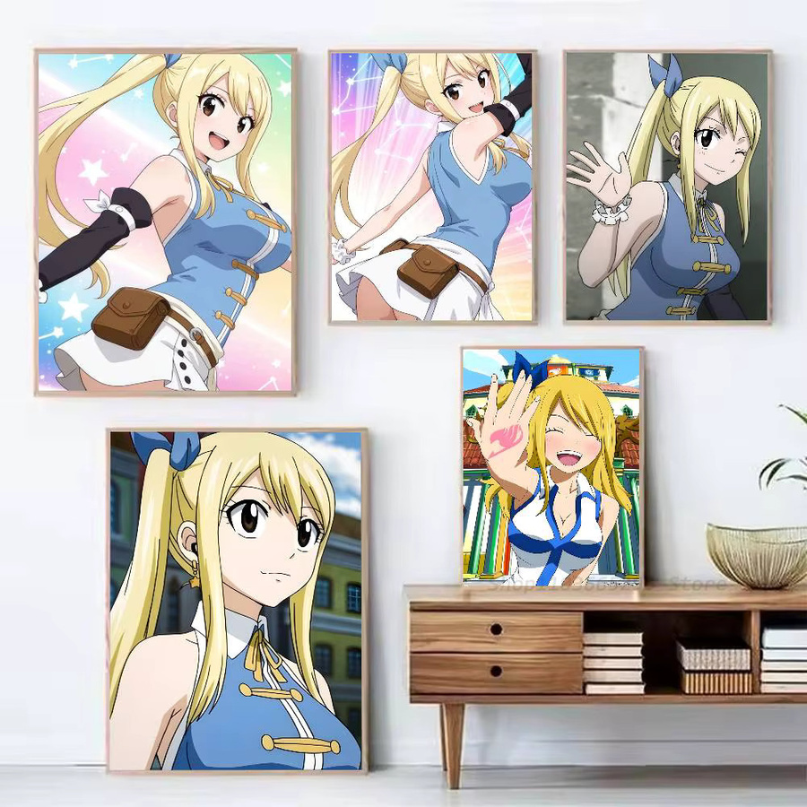 Wasserdichter Anime Lucy Heartfilia Wandaufkleber als dekorativer Poster-Druck für dein Wohnzimmer oder Schlafzimmer in Mehrfarbig - Bild 2