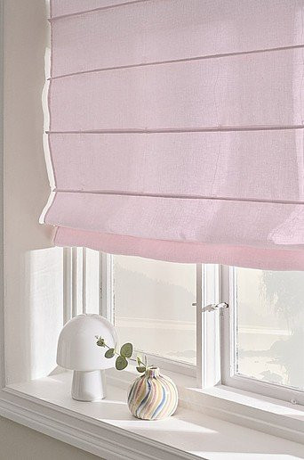 Jotex Rollo JONIE aus Leinen in Pink, semi-transparent, Breite: 140 cm - Bild 1
