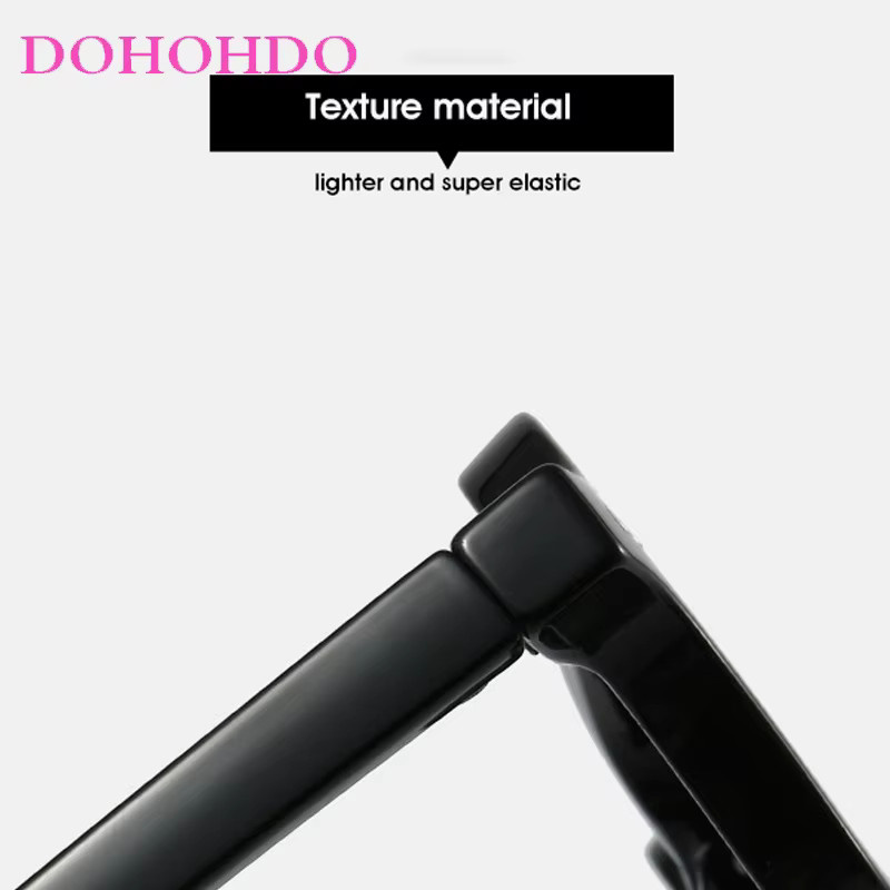 DOHOHDO Sonnenbrille, quadratisch, Vollrand, Kunststoff, Schwarz, Unisex - Bild 2