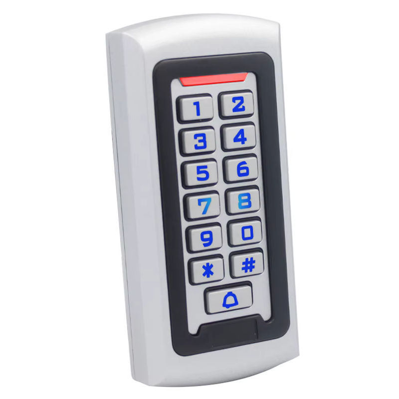 LUCKING DOOR RFID-Zugangskontrolltastatur aus Zinklegierung in Silber oder Weiß mit LED-Hintergrundbeleuchtung, Kartenleser und 10 Schlüsselanhängern für bis zu 2000 Benutzer - Bild 6
