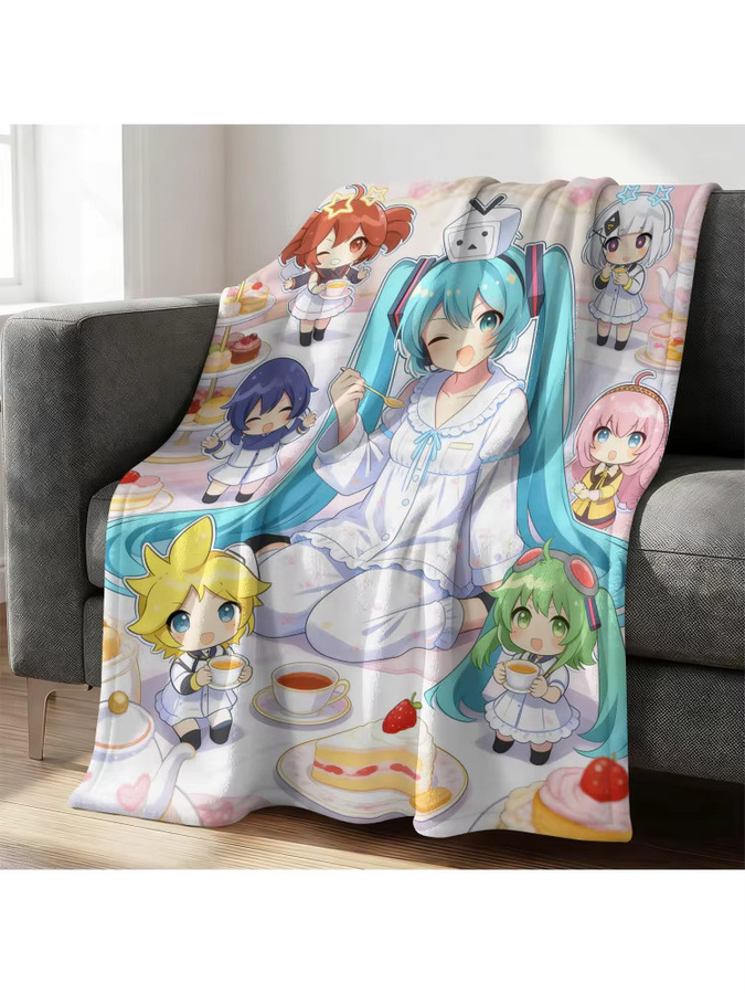 Hatsune Miku Flanell-Fleeceblanke in Multicolour für Anime-Fans - Bild 6