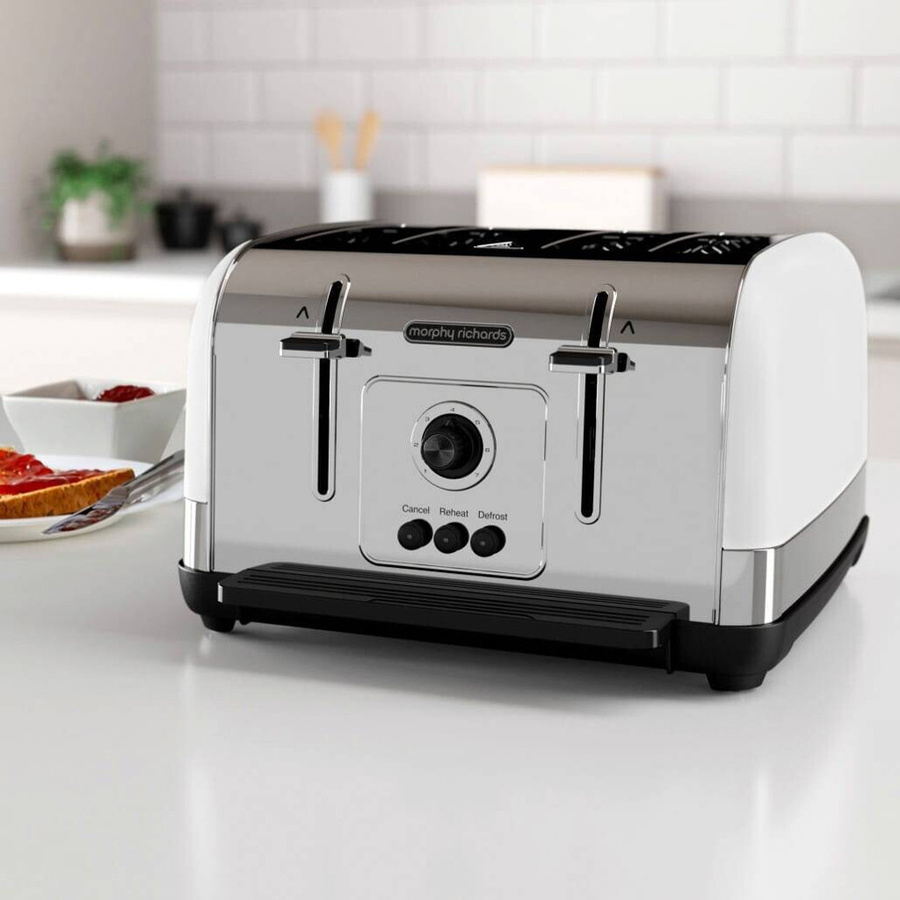 Morphy Richards Toastautomat 240134 in Weiß mit 1800 Watt und Kabelaufbewahrung - Bild 1