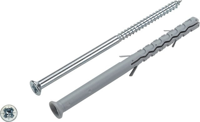 LUX-TOOLS Fensterrahmendübel aus Nylon in Grau, Durchmesser: 10 mm, Länge: 140 mm, 4 Stück - Bild 1