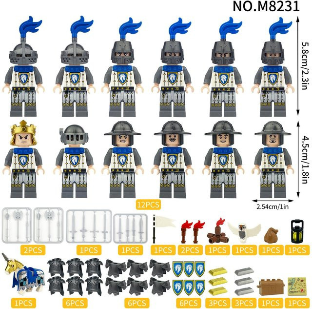 Piratenfeld Armee Ritterkorps Mini-Figuren, humanoide Puppen, ab 14 Jahren - Bild 1