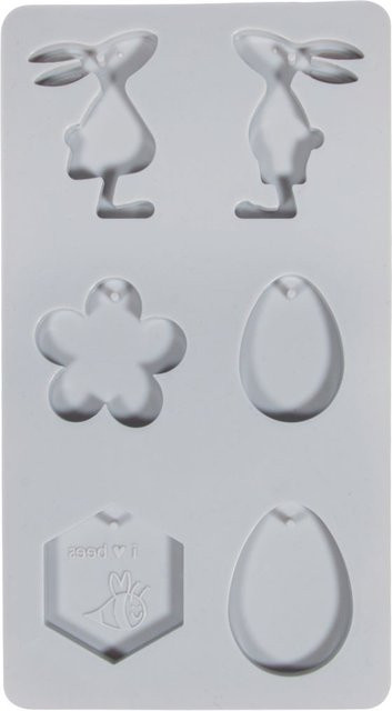 Silikon Gießform Osterfreunde & Biene von Rayher in Grau und Weiß - Bild 1