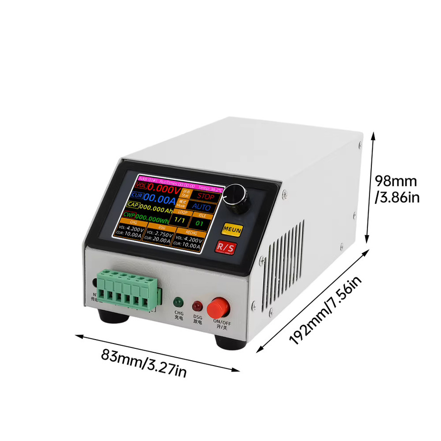 Gaqqee Batteriekapazitäts-Tester 150W mit 20A Entladungskurven-Anzeige, 4-Draht-Kelvin-Messung, 6 Modi und 60mm Lüfter für Li-Po, Li-Ion und LiFePO4 - Bild 5