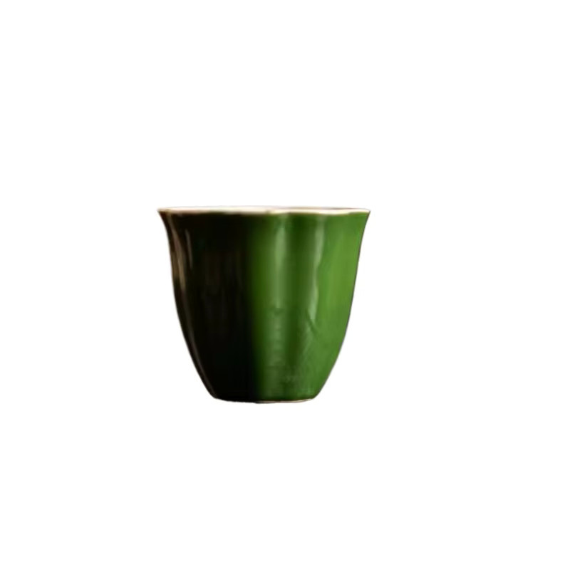 Smaragdgrüne Teetasse aus Keramik im Retro-Design für dein Kung-Fu-Teeset - Bild 7