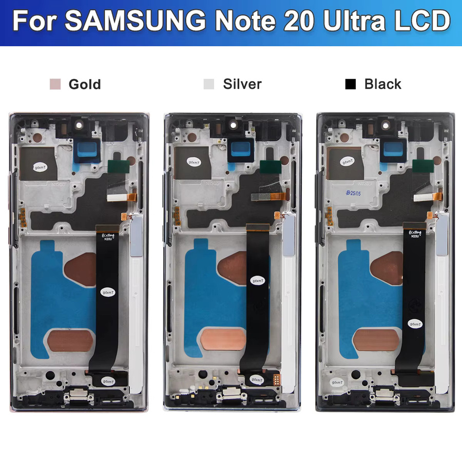 Samsung Note20 Ultra 5G N986B LCD Touchscreen Ersatzdisplay mit Rahmen in Schwarz - Bild 5