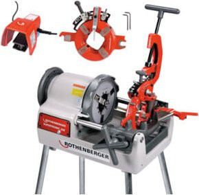 Rothenberger SUPERTRONIC 3SE Gewindeschneidmaschine in Rot, BSPT R 1/2"-3", 230V - Bild 1
