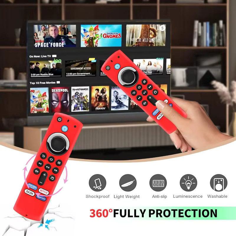 Silikon-Schutzhülle für Amazon Fire TV Stick 4K MAX/4K Fernbedienung in Weiß, sturzsicher und staubgeschützt - Bild 5