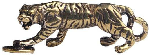 Dekorative Tiger-Figur aus Metall in Bronze und Gold für dein Büro oder Zuhause - Bild 1