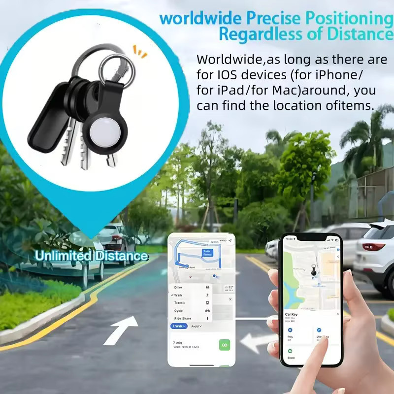 Apple Smart Tag Bluetooth-Tracker als Schlüsselfinder und Artikellocator für iOS in Schwarz - Bild 2
