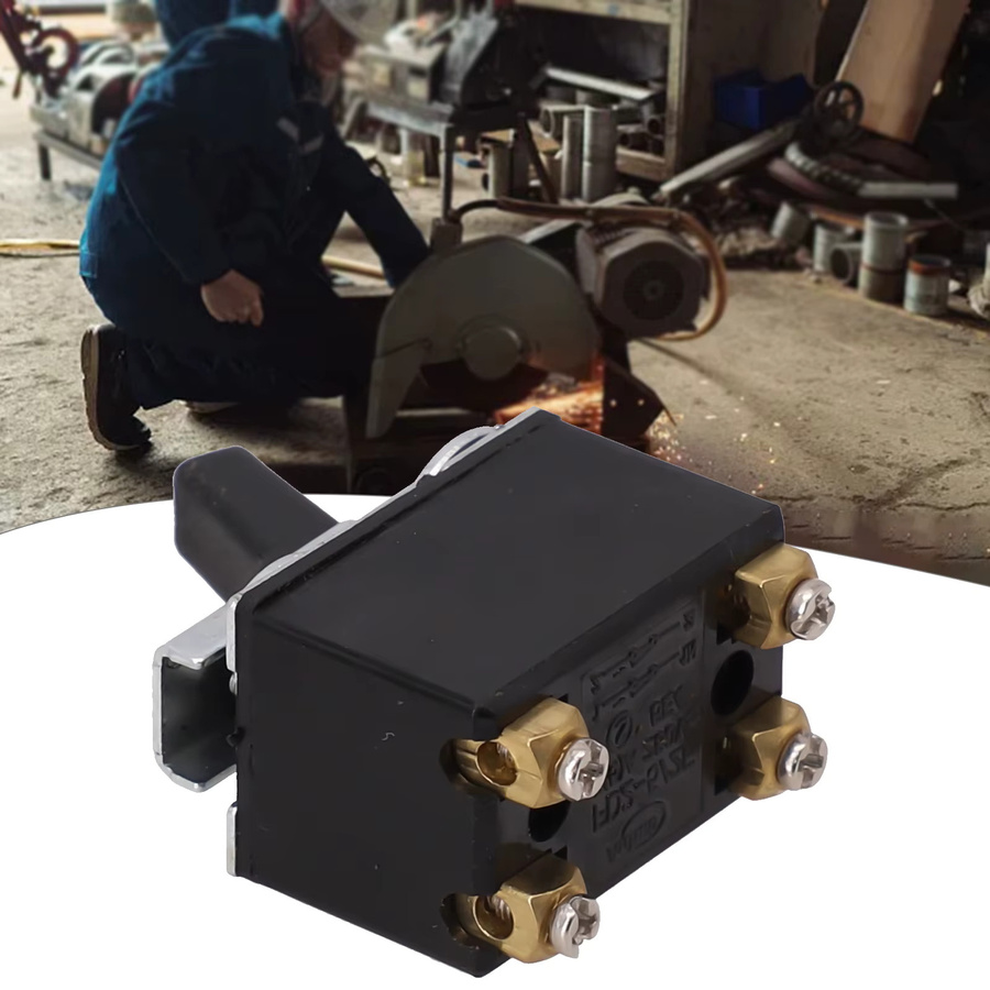 Vibratite Druckschalter SW0026 für Winkelschleifer in Schwarz, AC250V 5A - Bild 3