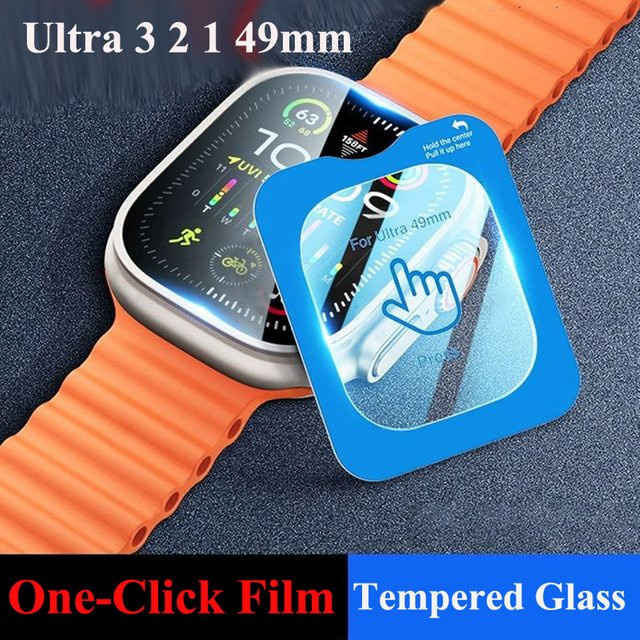 Displayschutz Apple Watch Ultra 49 mm, Gehärtetes Glas, Transparent - Bild 1