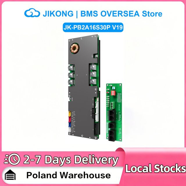 Jikong JK Inverter BMS V19 JK-PB2A16S30P Aktiver Balancer 2A für LiFePo4 Li-Ion LTO Akkus 16S in Schwarz - Bild 1