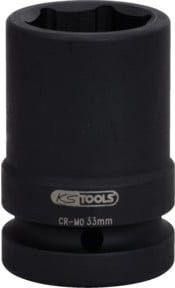 KS Tools Sechskant-Kraftstecknuss aus Chrom-Molybdän in Schwarz, 1 Zoll, 33 mm - Bild 1