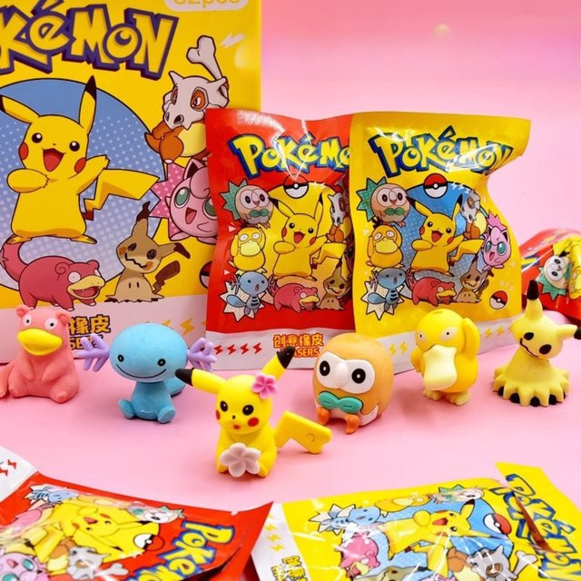 Bandai Pokémon Taschenmonster Überraschungs-Radiergummis, Blind Bag, Bunt / Mehrfarbig - Bild 1