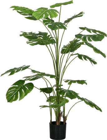 HOMCOM Künstliche Monstera Deliciosa Zimmerpflanze in Grün mit Betontopf, Höhe: 180 cm