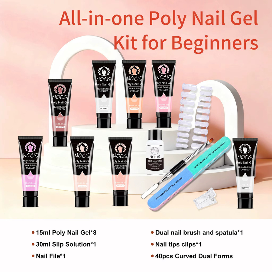 NOCIS Nagel-Polygel-Verlängerung, 30 ml, 8 Farben, glänzend - Bild 3