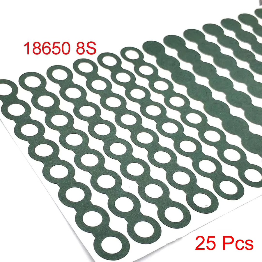 Isolierdichtung für 18650 21700 32650 Li-Ionen-Akkus aus Gerstenpapier, 8er Packung, grüne Elektrodenisolations-Pads - Bild 3