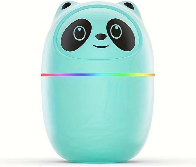 Tragbarer Mini-Luftbefeuchter und Aroma-Diffusor von Binchi Keji Travel mit LED-Licht und 220 ml Füllmenge in Grün/Türkis - Bild 1