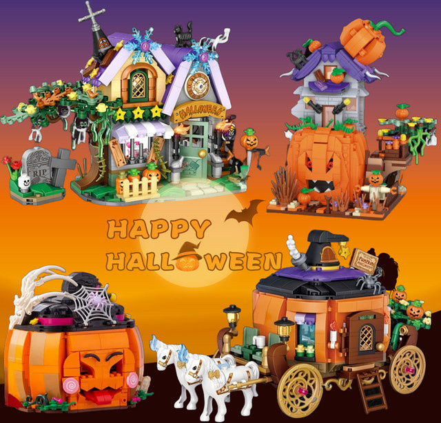 LOZ Baustein-Set Weihnachts- und Halloween-Haus Dekoration und Spielzeug für Kinder und Erwachsene in Mehrfarbig - Bild 1