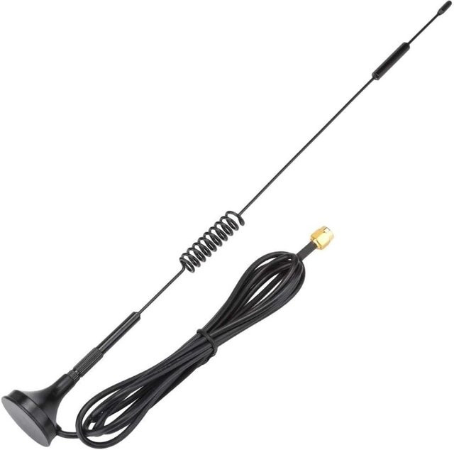 NOWEPOCH Magnetische Saugnapfantenne 433MHz mit 10dBi High Gain, 31cm Länge, SMA Stecker und 3m RG174 Kabel, Schwarz - Bild 1