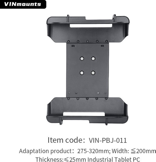 VINmounts Tablet-Halterung für Panasonic FZ-G1 in Schwarz, verstellbare Halterung mit Maßen 320 x 200 x 25 mm - Bild 1