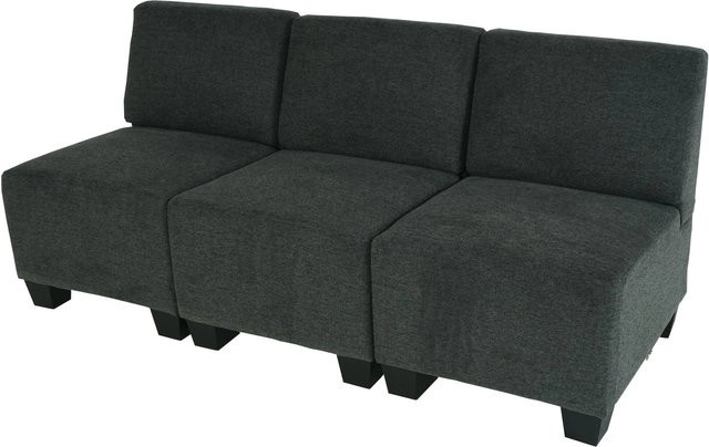 MCW Modular 3-Sitzer Sofa Moncalieri in Anthrazit-Grau ohne Armlehnen im Lounge-Stil, B/T/H: 171 x 72 x 76 cm - Bild 1