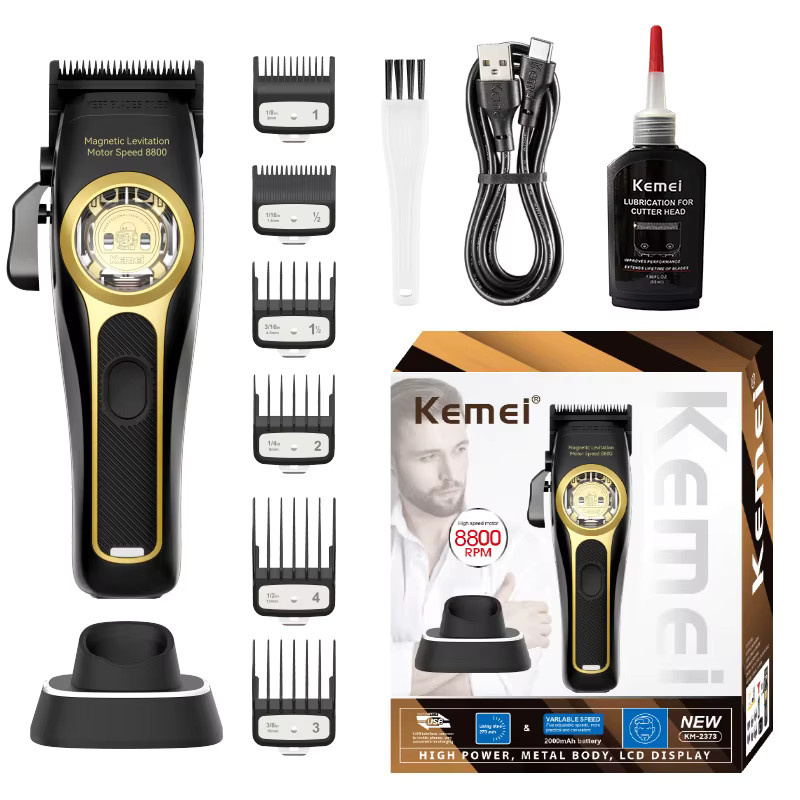Kemei KM-2373 Haarschneidemaschine, Schwarz, Herren - Bild 7