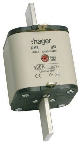 Hager NH-Sicherung LNH3400MK 400A Set aus 3 Stück in Weiß - Bild 1