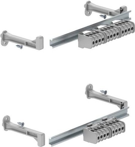 OBO Bettermann Klemmleistenset mit Schraubklemmen, 100A, 450V, Grau - Bild 1