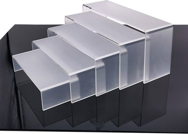VIBRATITE Schmuck Display Rack aus Acryl, transparenter Organizer für Parfüm, Spielzeug und Desserts, Tischmodell, rechteckig, B/T/H: 18,0 x 8,0 x 5,0 cm - Bild 1