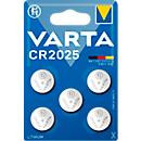 Varta Lithium Knopfzelle CR2025 3V, 5 Stück - Bild 3