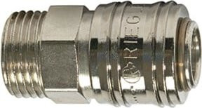 Riegler Schnellverschlusskupplung connect line NW 7,2 aus Messing in Silber mit G 1/4 AG - Bild 1