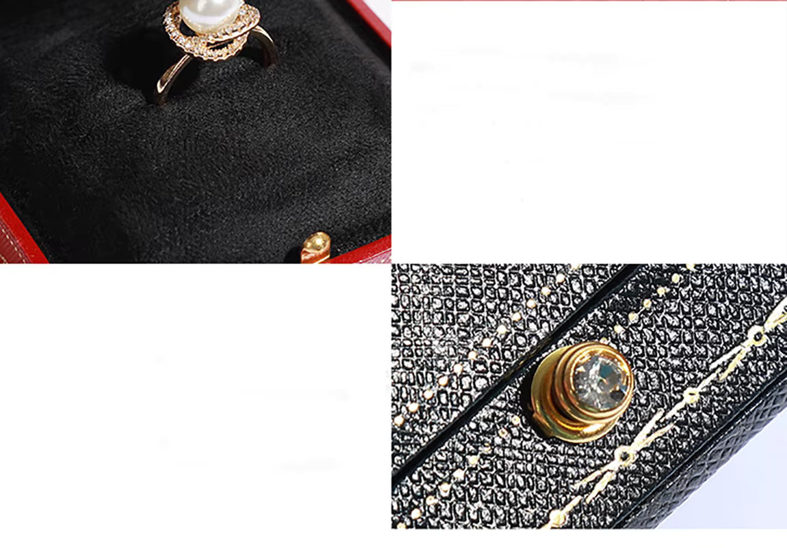 Stilvolle achteckige Schmuck-Aufbewahrungsbox für Ringe und Halsketten zur Präsentation in Boutiquen - Bild 3
