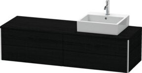 Duravit XSquare Waschtischunterschrank in Schwarz Matt mit 4 Schubladen, B/H/T: 160 x 40 x 54,8 cm - Bild 1
