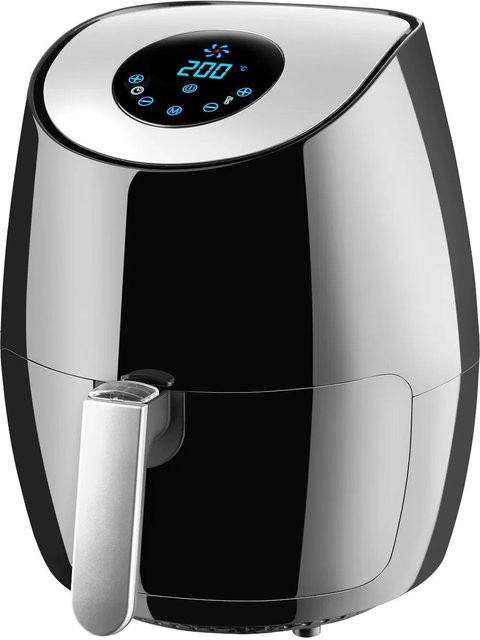 tectake Heißluftfritteuse Mitch 3,6 l Schwarz mit Digitaldisplay und Timer - Bild 1