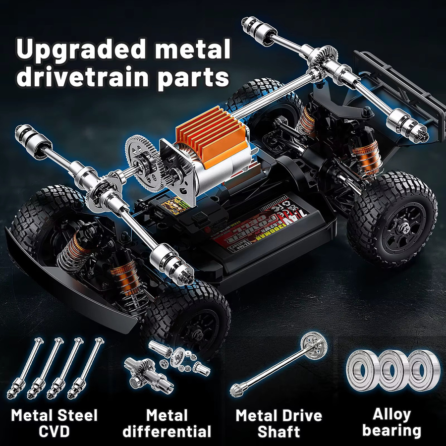 Womaqu Damen-RC-Auto, Maßstab 1:16, 4WD All-Terrain, mit LED-Lichter, ab 14 Jahren - Bild 7