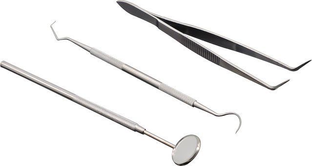 CHIHIRO CARE Dental Werkzeuge Set, Edelstahl, 3 Stück - Bild 1
