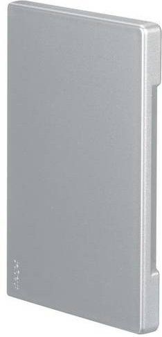 Hager BRA851306LAN Endstück aus Aluminium in Silber, Breite: 13,0 cm, Tiefe: 8,3 cm - Bild 1