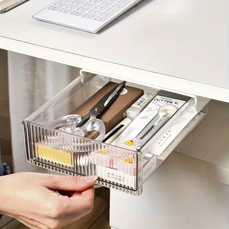 Sbox Desktop-Büro-Aufbewahrung mit mehreren Fächern aus Kunststoff, Grau - Bild 2